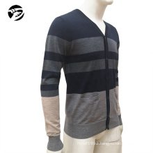 2019 Cardigan Sweater Mens Striped Sweater Man Fahion Sweaters Mens V neck Wool sweater